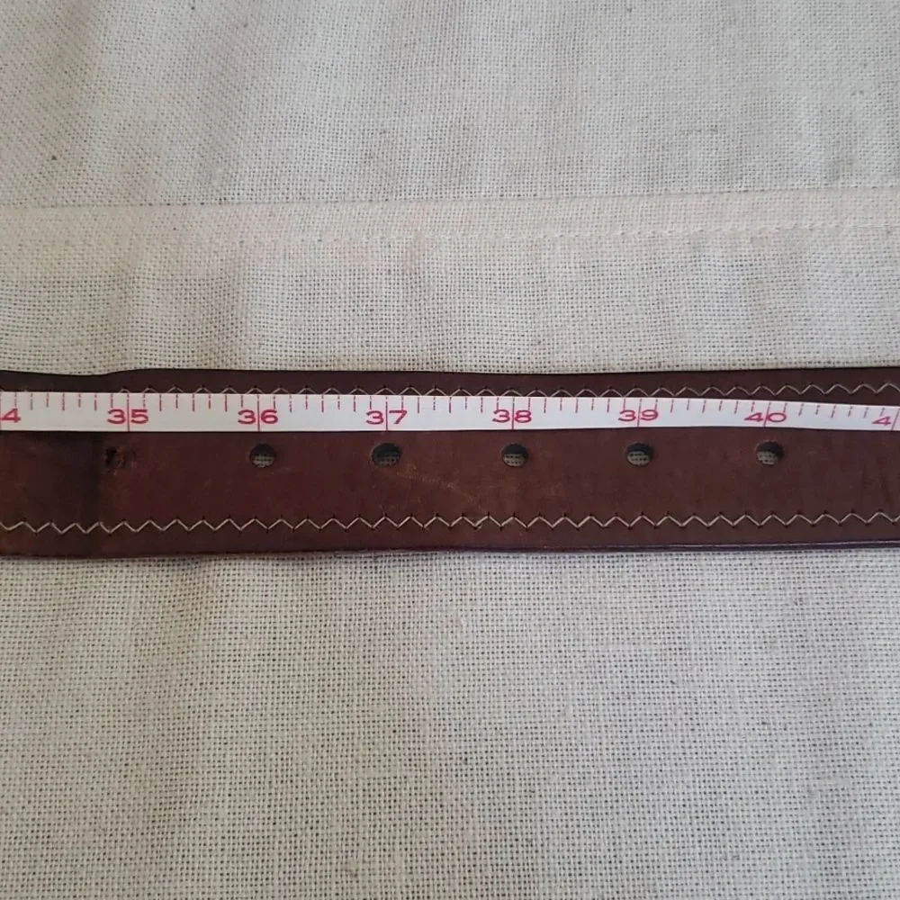 Genuine Leather Belt Mens 38 Rustic 1.5